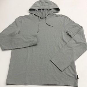 John Varvatos Gray Lightweight Knit Pullover Hoodie Sweatshirt Men’s size M